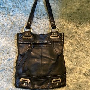 B. Makowsky Black leather Purse/Bag- EUC